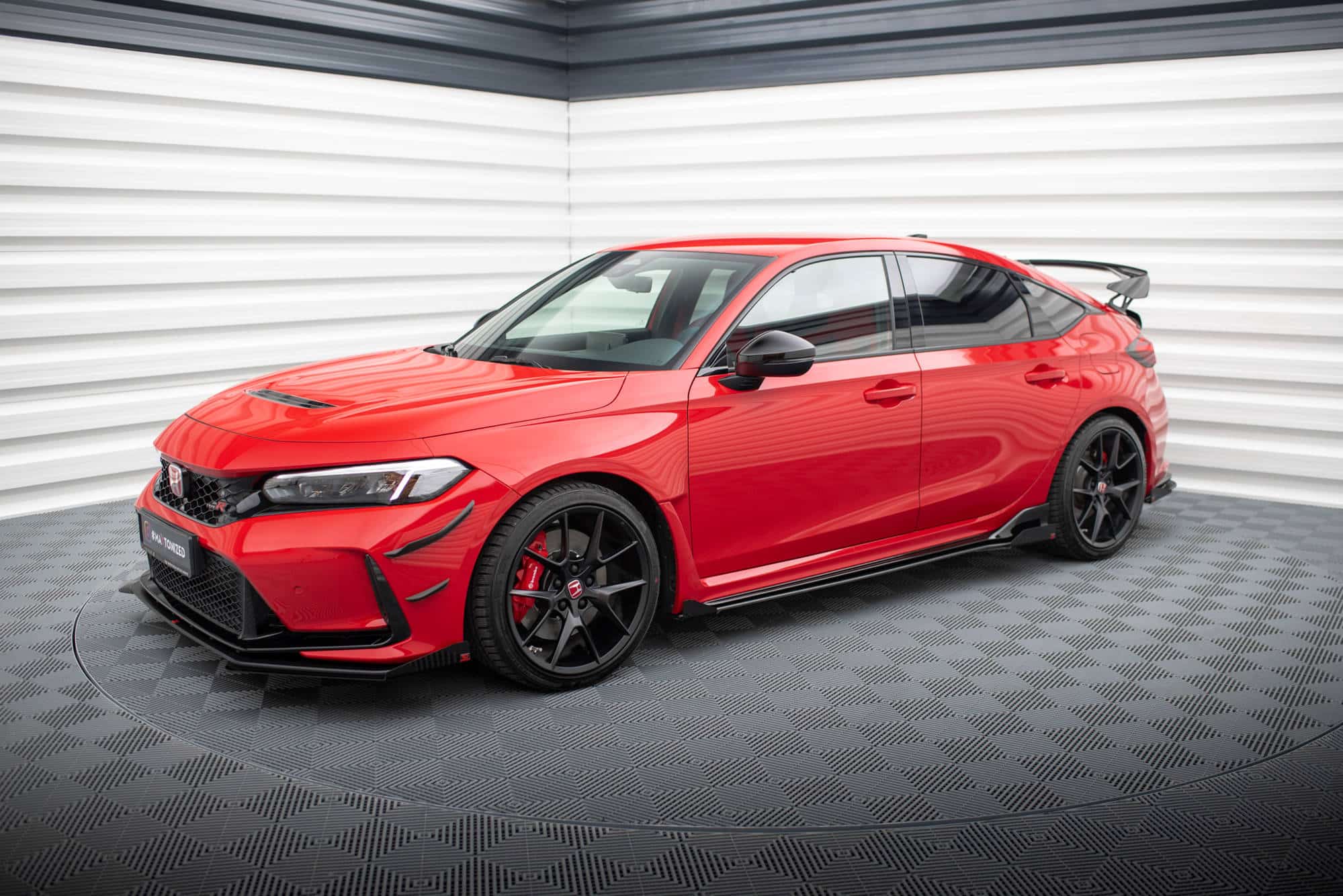 MAXTON DESIGN - Street Pro Lišty pod bočné prahy + Splitre Honda Civic Type-R Mk 11, Čierna Matná – Obrázok 5