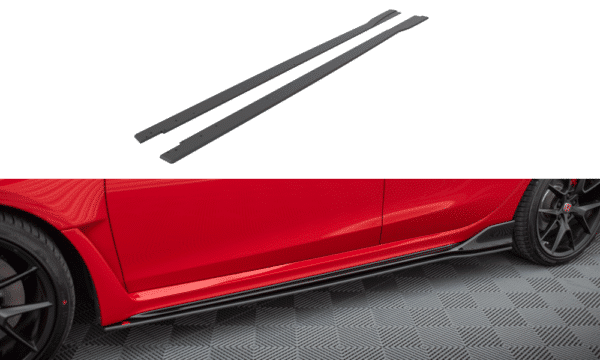 MAXTON DESIGN - Street Pro Lišty pod bočné prahy Honda Civic Type-R Mk 11, Čierna Matná