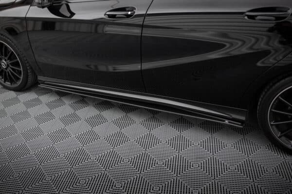 MAXTON DESIGN - Street Pro Lišty pod bočné prahy Mercedes-Benz A AMG-Line W176 Facelift, Čierna Matná – Obrázok 2