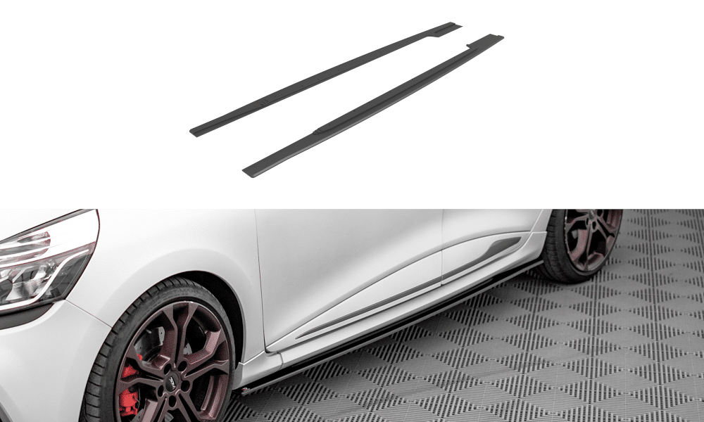 MAXTON DESIGN - Street Pro Lišty pod bočné prahy, Renault Clio RS Mk4, Čierna Matná