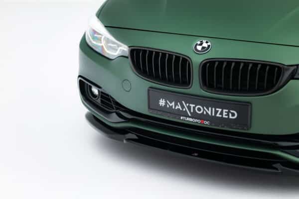 MAXTON DESIGN - Spoiler pod predný nárazník, vhodné pre BMW 4 Cabrio / Coupe F33 / F32, Čierny lesk – Obrázok 2