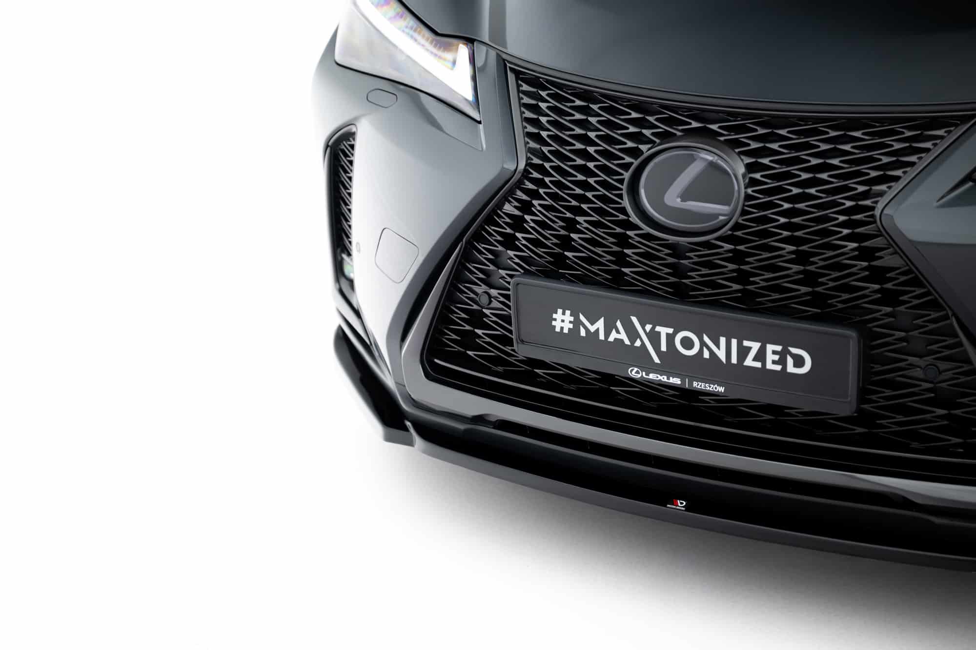 MAXTON DESIGN - Spoiler pod predný nárazník, Lexus UX F-Sport Mk1, Čierny lesk – Obrázok 5