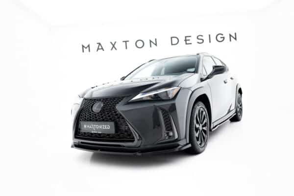 MAXTON DESIGN - Spoiler pod predný nárazník, Lexus UX F-Sport Mk1, Čierny lesk