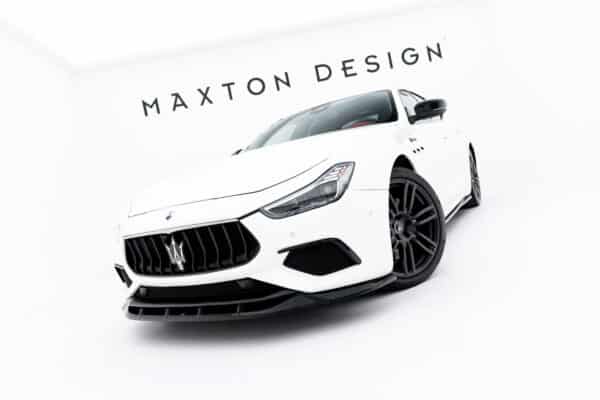 MAXTON DESIGN - Spoiler pod predný nárazník, Maserati Ghibli Modena Mk3 Facelift, Čierny lesk