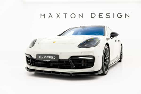 MAXTON DESIGN - Spoiler pod predný nárazník, Porsche Panamera GTS Sport Turismo 971 Facelift, Čierny lesk