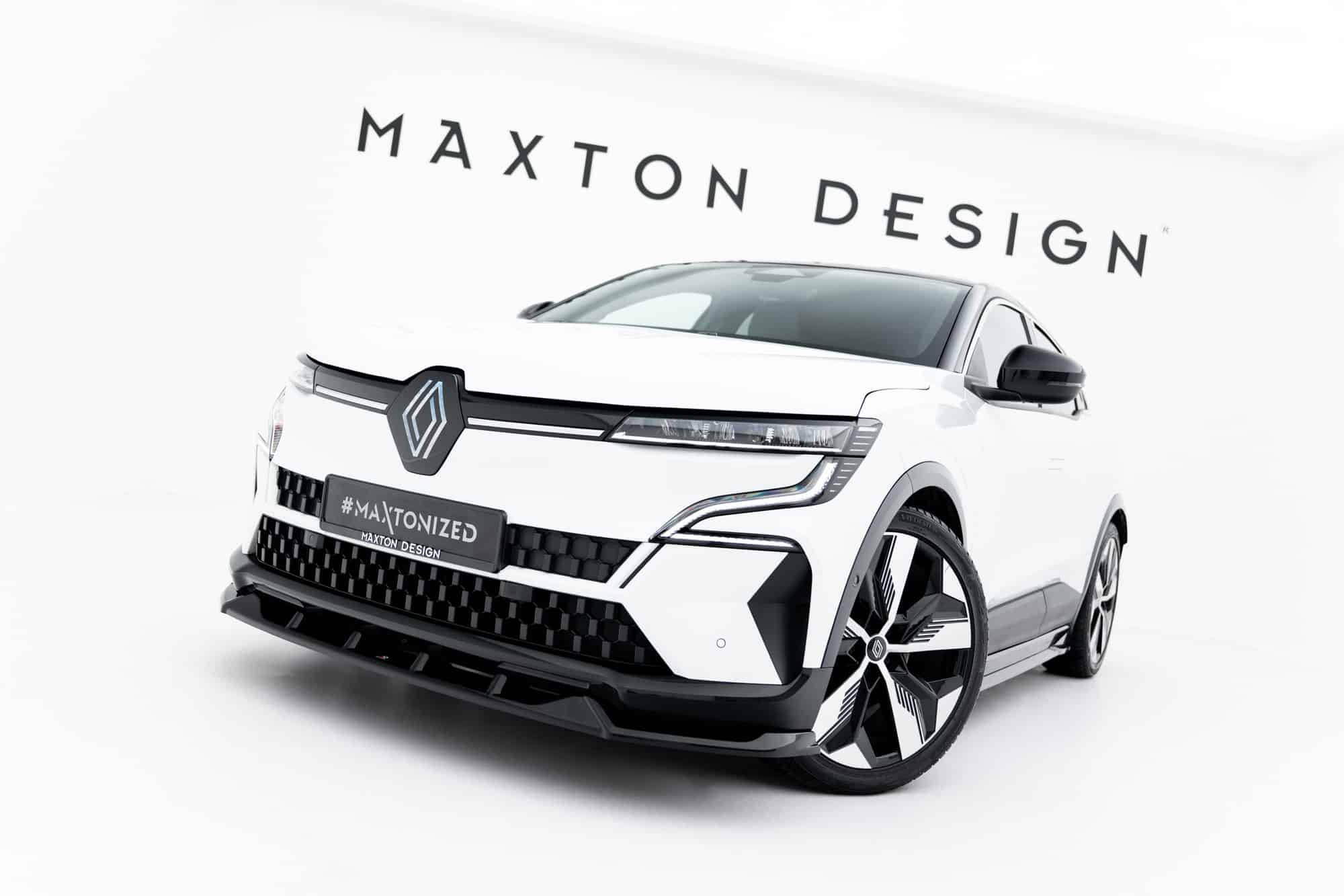 MAXTON DESIGN - Spoiler pod predný nárazník, Renault Megane E-Tech Electric Mk1, Čierny lesk