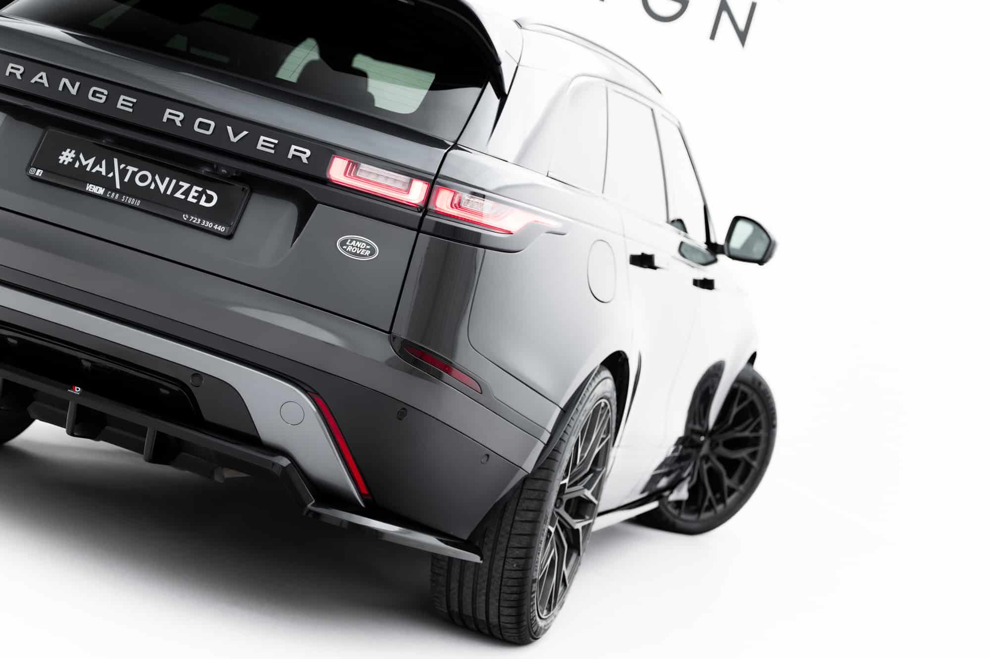 MAXTON DESIGN - Spoiler pod zadný nárazník V.2, Land Rover Range Rover Velar R-Dynamic Mk1, Čierny lesk