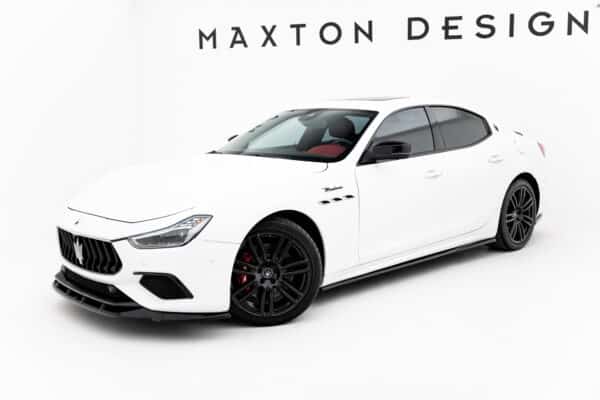 MAXTON DESIGN - Lišty pod bočné prahy, Maserati Ghibli Modena Mk3 Facelift, Čierny lesk
