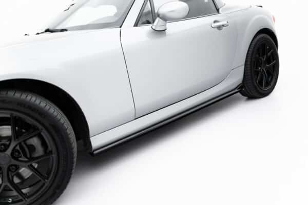 MAXTON DESIGN - Lišty pod bočné prahy, Mazda MX-5 Mk3 (NC) Facelift, Čierny lesk
