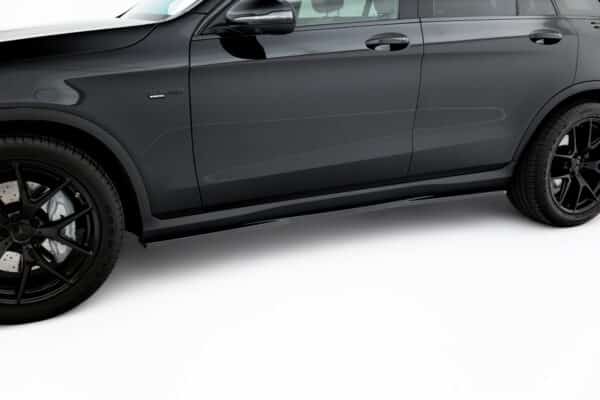 MAXTON DESIGN - Lišty pod bočné prahy, Mercedes-AMG GLC 43 / AMG-Line SUV X253 Facelift, Čierny lesk