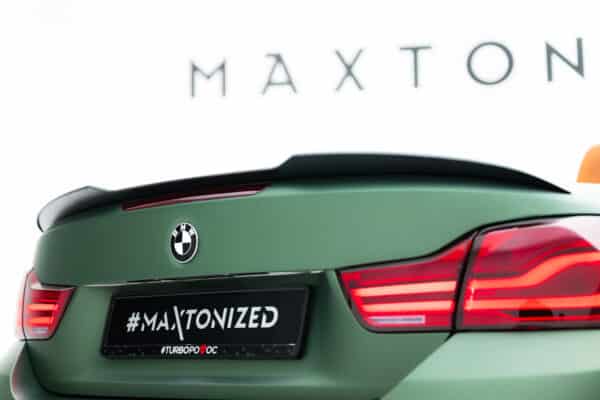 MAXTON DESIGN - Spoiler kufra, vhodné pre BMW 4 Cabrio F33, Čierny lesk