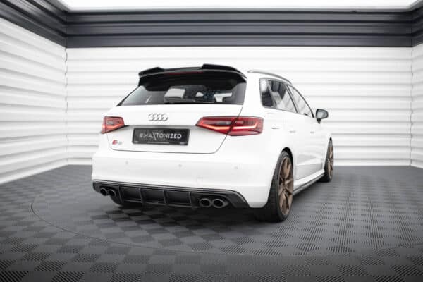 MAXTON DESIGN - Street pro Difúzor zadného nárazníka, Audi S3 Sportback / Hatchback 8V, Čierna Matná