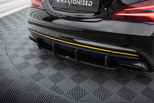 MAXTON DESIGN - Street pro Difúzor zadného nárazníka Mercedes-AMG CLA 45 C117 Facelift, Čierna Matná