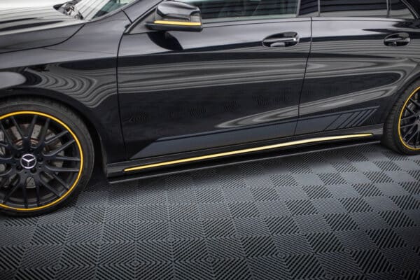 MAXTON DESIGN - Street pro Lišty pod bočné prahy, Mercedes-AMG CLA 45 C117 Facelift, Čierna Matná