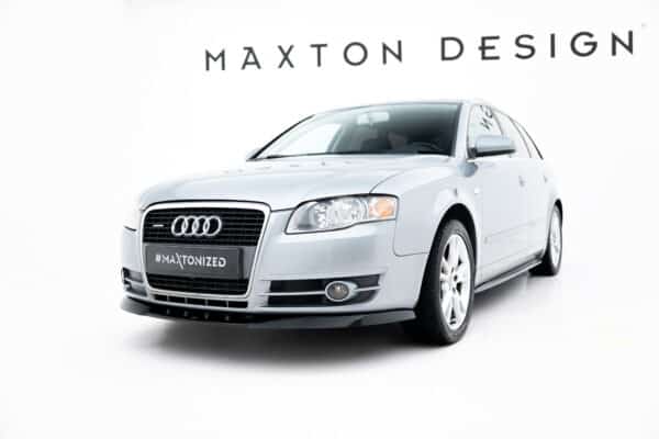 MAXTON DESIGN - Spoiler pod Predný náraznik V.1 Audi A4 B7 , Čierny lesk