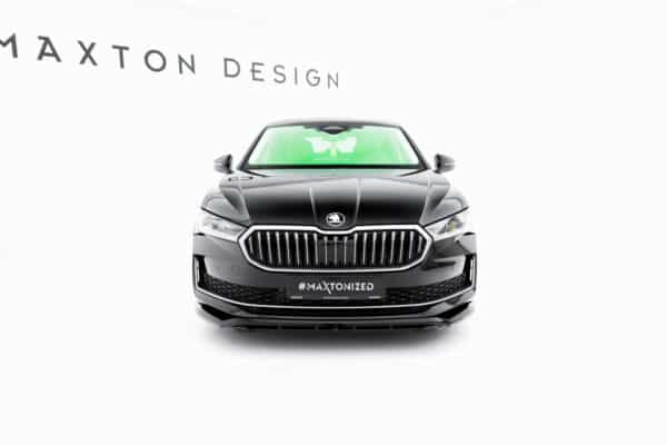 MAXTON DESIGN - Spoiler pod predný nárazník V.1, Skoda Superb Mk4, Čierny lesk – Obrázok 2