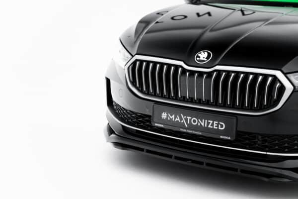 MAXTON DESIGN - Spoiler pod predný nárazník V.1, Skoda Superb Mk4, Čierny lesk – Obrázok 5