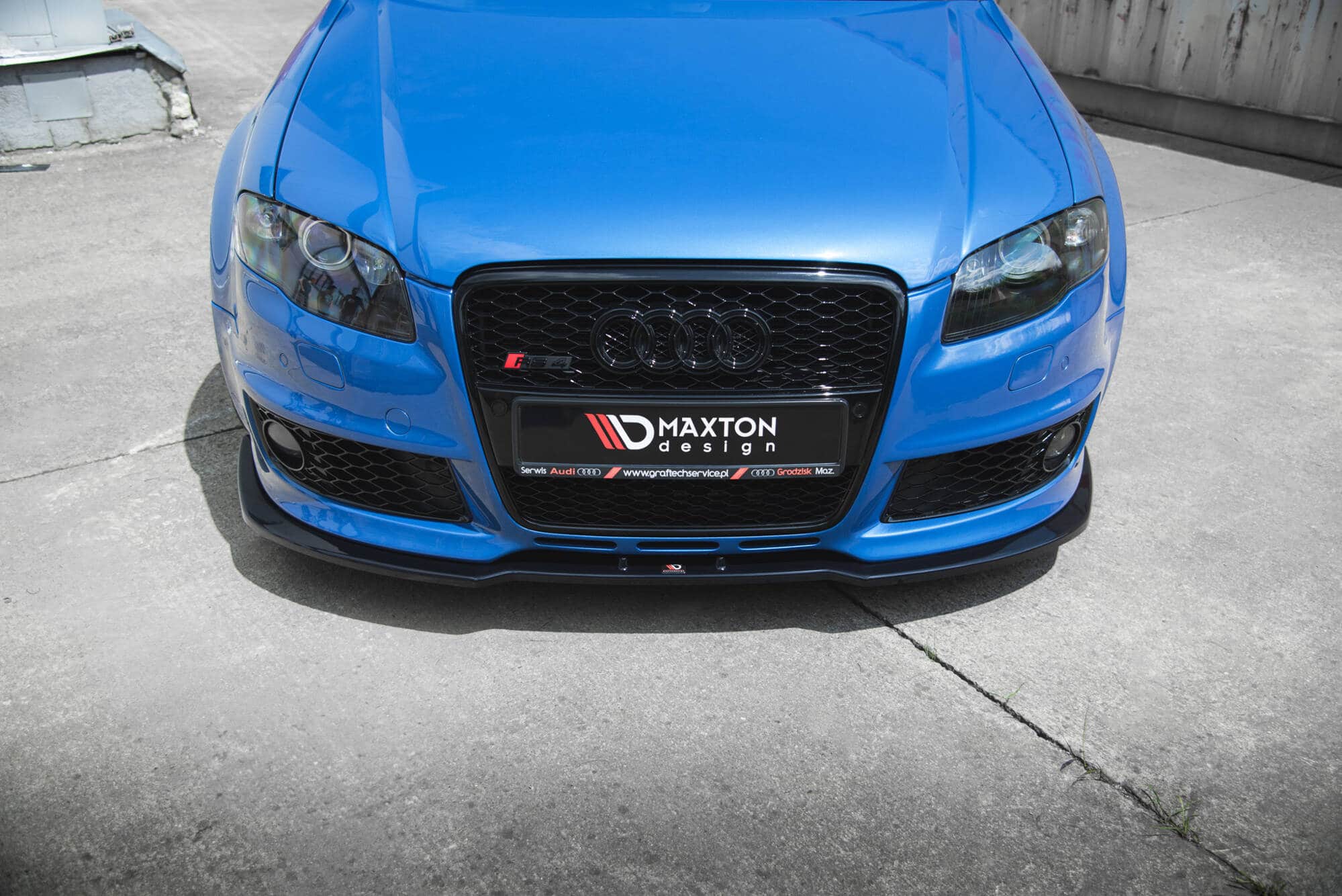 MAXTON DESIGN – Spoiler pod Predný náraznik V.2 Audi RS4 B7 ,Čierny lesk – Obrázok 9