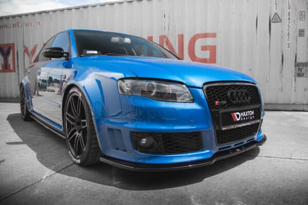 MAXTON DESIGN – Spoiler pod Predný náraznik V.2 Audi RS4 B7 ,Čierny lesk