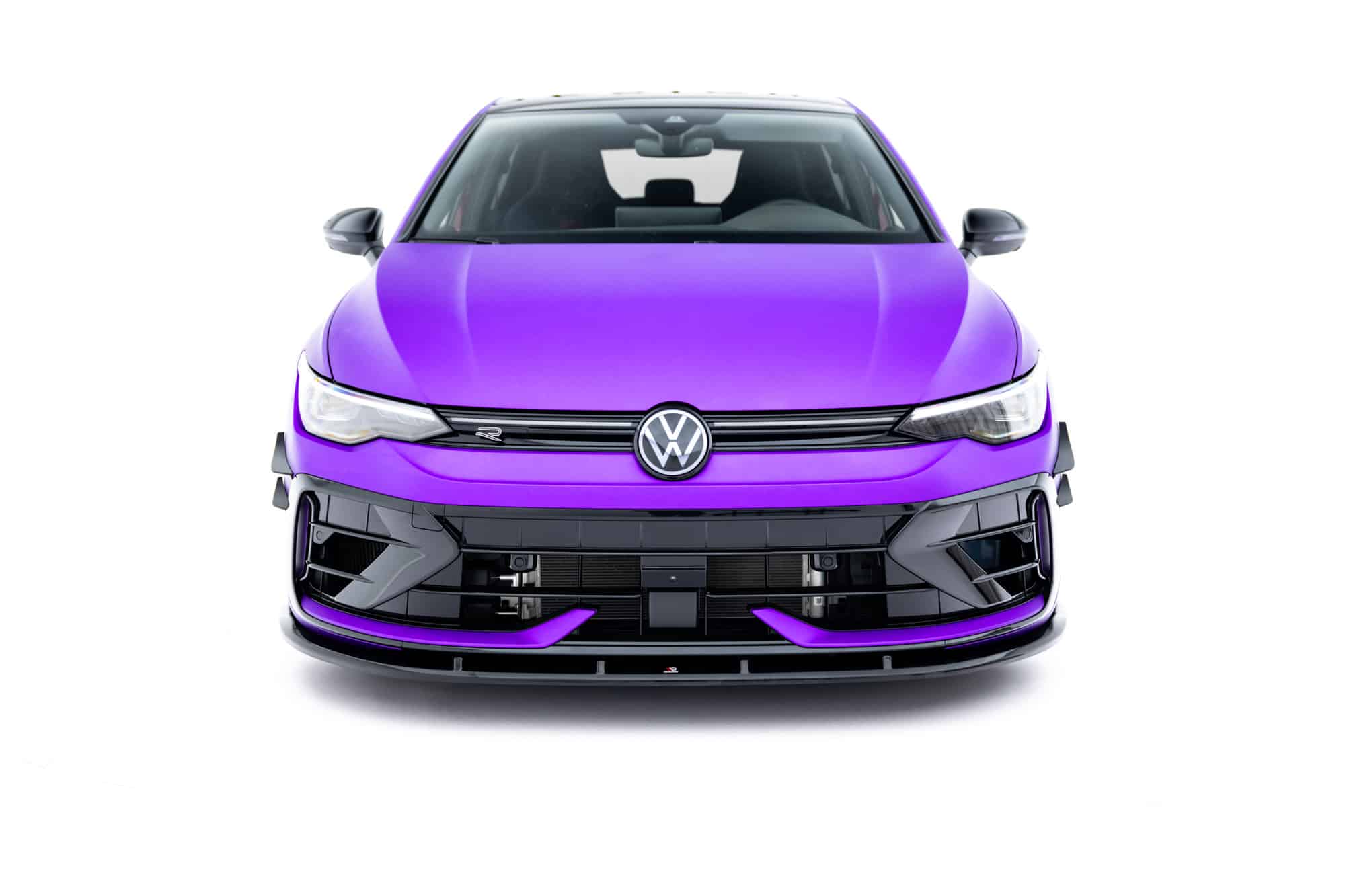MAXTON DESIGN - Spoiler pod predný nárazník V.2, Volkswagen Golf R Mk8 Facelift, Čierny lesk – Obrázok 2