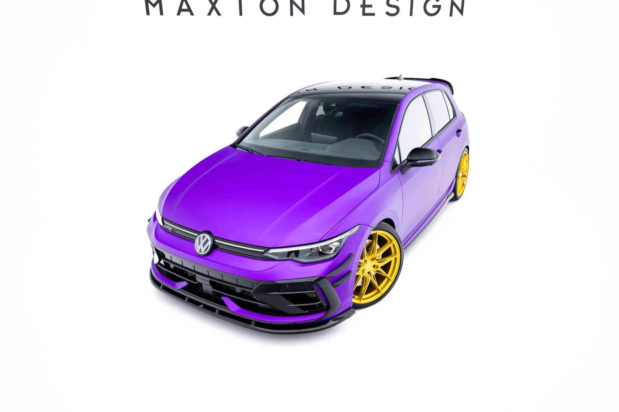 MAXTON DESIGN - Spoiler pod predný nárazník V.2, Volkswagen Golf R Mk8 Facelift, Čierny lesk – Obrázok 5