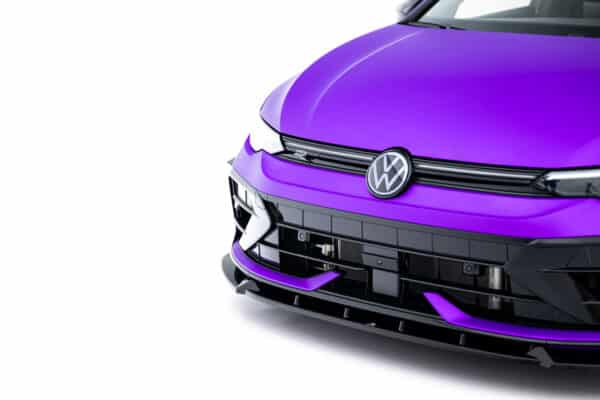 MAXTON DESIGN - Spoiler pod predný nárazník V.3 + Splitre, Volkswagen Golf R Mk8 Facelift, Čierny lesk – Obrázok 5