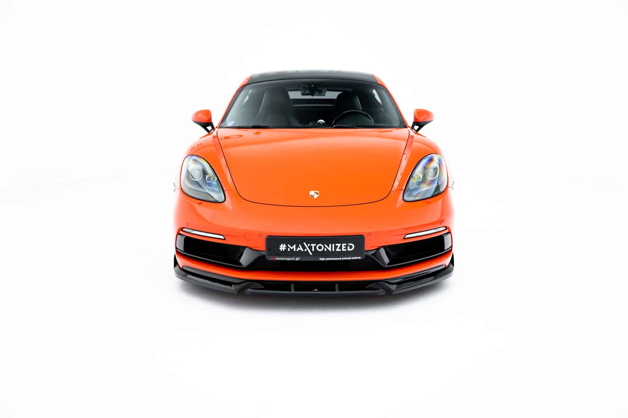 MAXTON DESIGN - Spoiler pod predný nárazník V.3, Porsche 718 Cayman GTS 982c, Čierny lesk – Obrázok 2