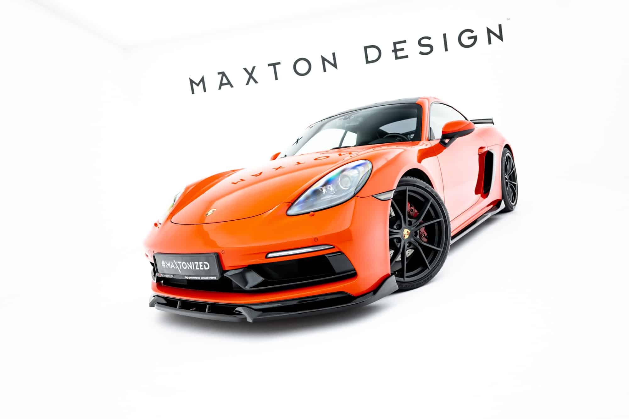 MAXTON DESIGN - Spoiler pod predný nárazník V.3, Porsche 718 Cayman GTS 982c, Čierny lesk – Obrázok 6