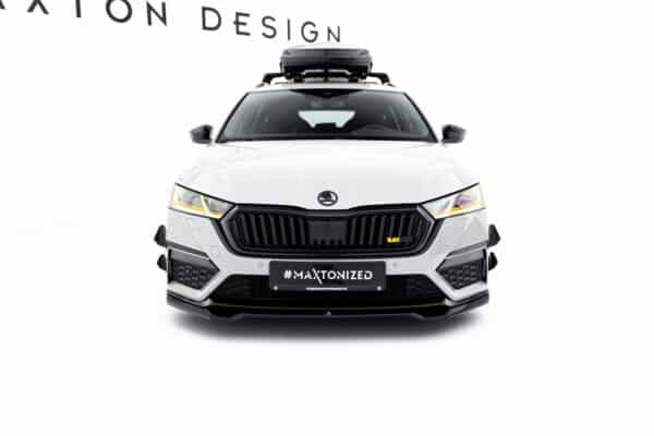 MAXTON DESIGN - Spoiler pod predný nárazník V.4, Skoda Octavia RS Mk4, Čierny lesk – Obrázok 2