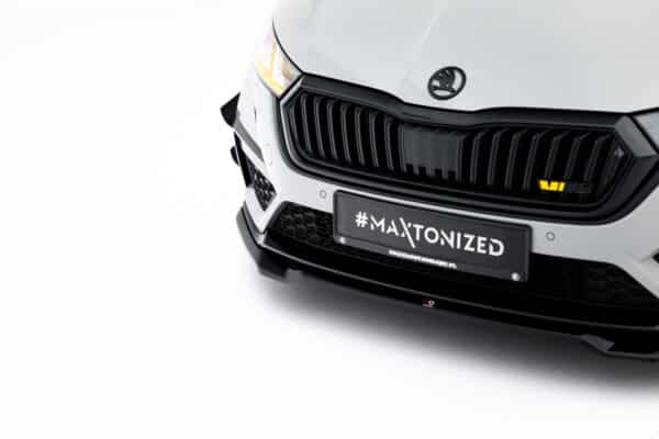 MAXTON DESIGN - Spoiler pod predný nárazník V.4, Skoda Octavia RS Mk4, Čierny lesk – Obrázok 5