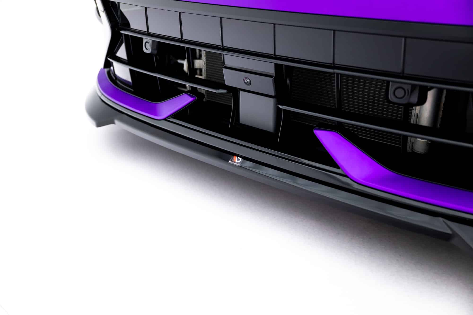 MAXTON DESIGN - Spoiler pod predný nárazník V.4, Volkswagen Golf R Mk8 Facelift, Čierny lesk – Obrázok 7