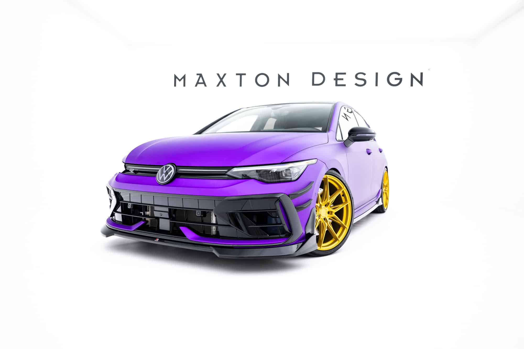 MAXTON DESIGN - Spoiler pod predný nárazník V.4, Volkswagen Golf R Mk8 Facelift, Čierny lesk – Obrázok 6