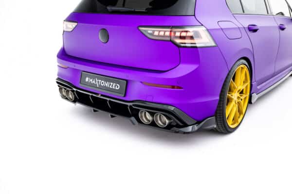 MAXTON DESIGN - Spoiler pod zadný nárazník V.1, Volkswagen Golf R Mk8 / Mk8 Facelift, Čierny lesk – Obrázok 2