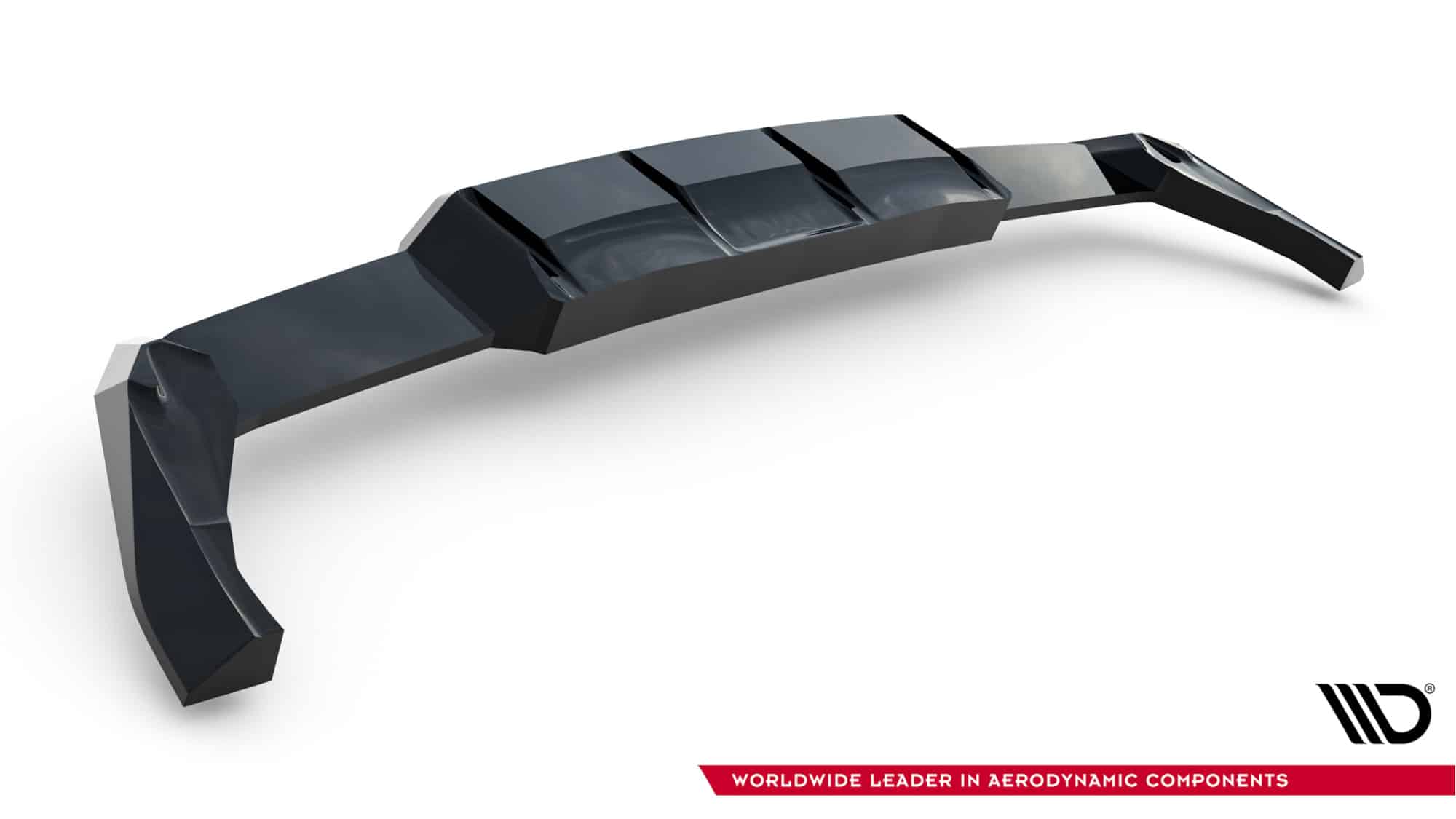 MAXTON DESIGN - Spoiler pod zadný nárazník V.2, Volkswagen Golf R Mk8 / Mk8 Facelift, Čierny lesk – Obrázok 3