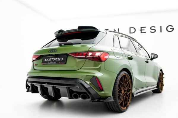 MAXTON DESIGN - Difúzor zadného nárazníka, Audi S3 Sportback 8Y Facelift, Čierny lesk – Obrázok 2