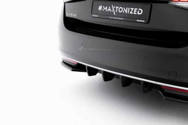 MAXTON DESIGN - Difúzor zadného nárazníka, Skoda Superb Mk4, Čierny lesk – Obrázok 7