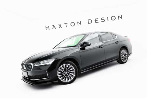 MAXTON DESIGN - Lišty pod bočné prahy V.1, Skoda Superb Mk4, Čierny lesk – Obrázok 2