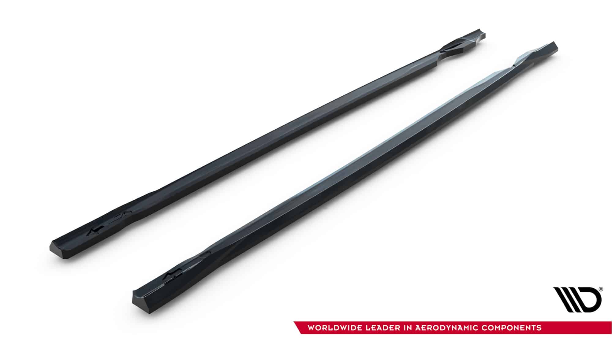 MAXTON DESIGN - Lišty pod bočné prahy V.5, Volkswagen Golf R Mk8/Mk8 Facelift, Čierny lesk – Obrázok 3