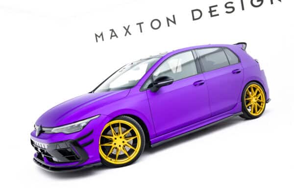 MAXTON DESIGN - Lišty pod bočné prahy V.5, Volkswagen Golf R Mk8/Mk8 Facelift, Čierny lesk – Obrázok 2