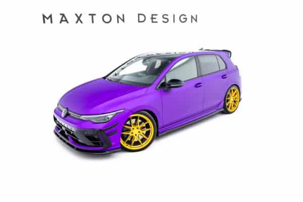 MAXTON DESIGN - Lišty pod bočné prahy V.5, Volkswagen Golf R Mk8/Mk8 Facelift, Čierny lesk – Obrázok 6