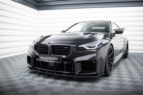 MAXTON DESIGN - Street Pro spoiler pod predný nárazník V.1, vhodné pre BMW M2 G87, Čierna Matná