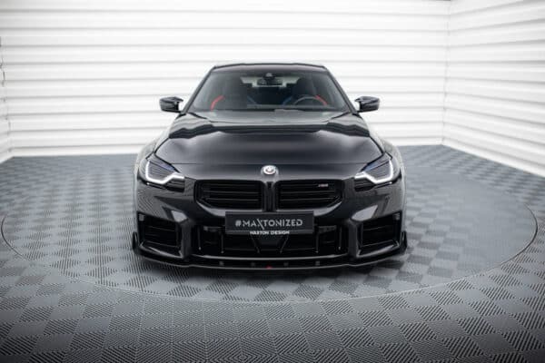 MAXTON DESIGN - Street Pro spoiler pod predný nárazník V.2, vhodné pre BMW M2 G87, Čierna Matná – Obrázok 2