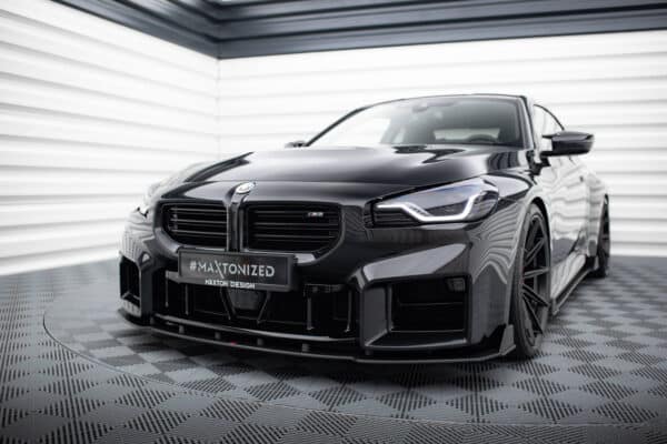 MAXTON DESIGN - Street Pro spoiler pod predný nárazník V.2, BMW M2 G87, Čierna Matná
