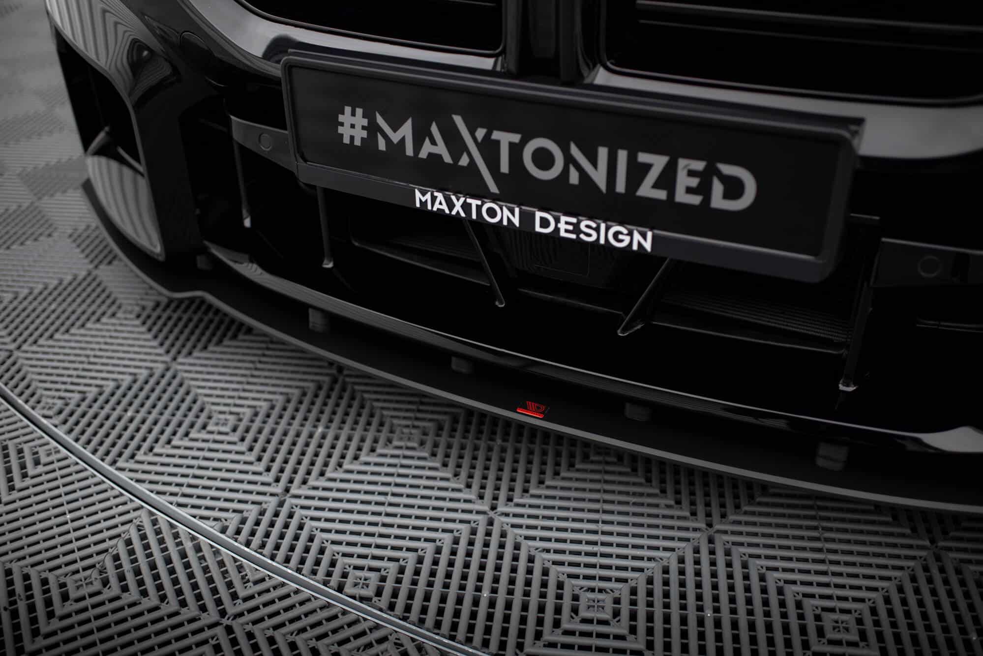 MAXTON DESIGN - Street Pro spoiler pod predný nárazník V.2, vhodné pre BMW M2 G87, Čierna Matná – Obrázok 6