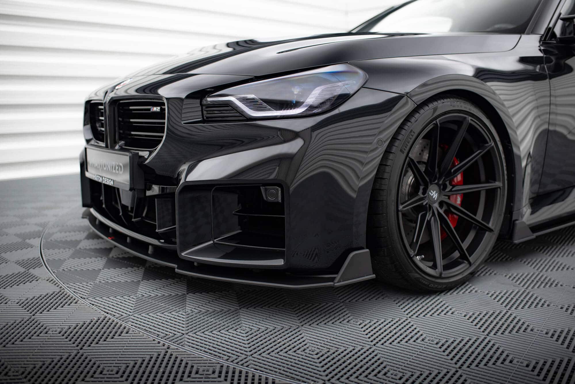 MAXTON DESIGN - Street Pro spoiler pod predný nárazník V.2, vhodné pre BMW M2 G87, Čierna Matná – Obrázok 5