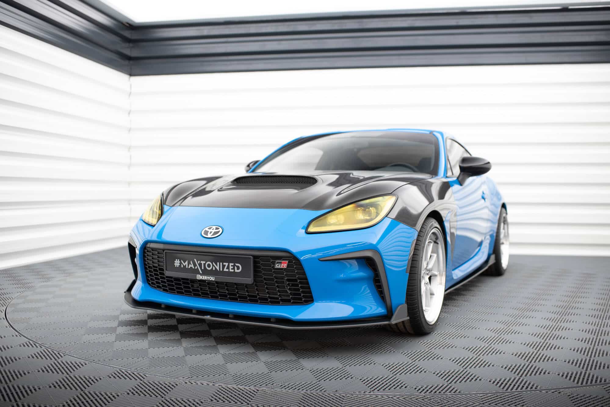 MAXTON DESIGN - Street Spoiler pod predný nárazník V.2, Toyota GR86 Mk1, Čierna Matná