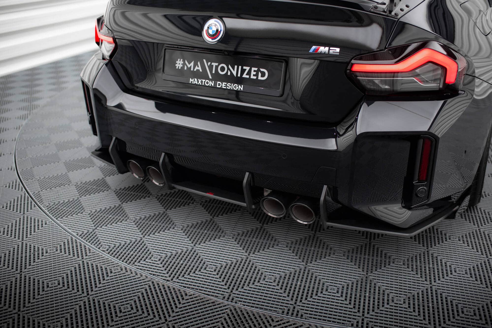 MAXTON DESIGN - Street Pro Difúzor zadného nárazníka, vhodné pre BMW M2 G87, Čierna Matná