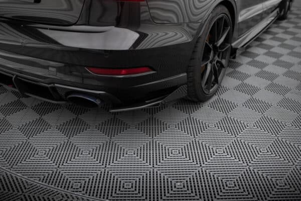 MAXTON DESIGN - Street Pro Bočné spoilere zadného nárazníka + Splitre, Audi RS3 Sedan 8V Facelift, Čierna Matná