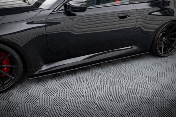 MAXTON DESIGN - Street Pro Lišty pod bočné prahy V.1  vhodné pre BMW M2 G87, Čierna Matná