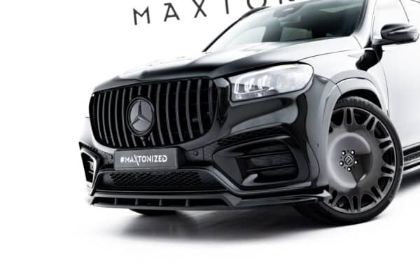 MAXTON DESIGN - Spoiler pod predný nárazník, Mercedes-Benz GLS AMG-Line X167 Facelift, Čierny lesk